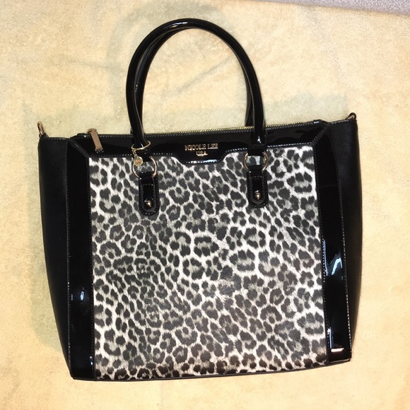 Nicole Lee Black Animal Print Tote Bag - Picture 5 of 14